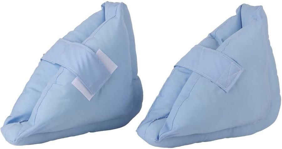 Comfortabele anti-decubitus slippers met hielbescherming voor ouderen voetbedekking en kussenbeschermers in lichtblauw