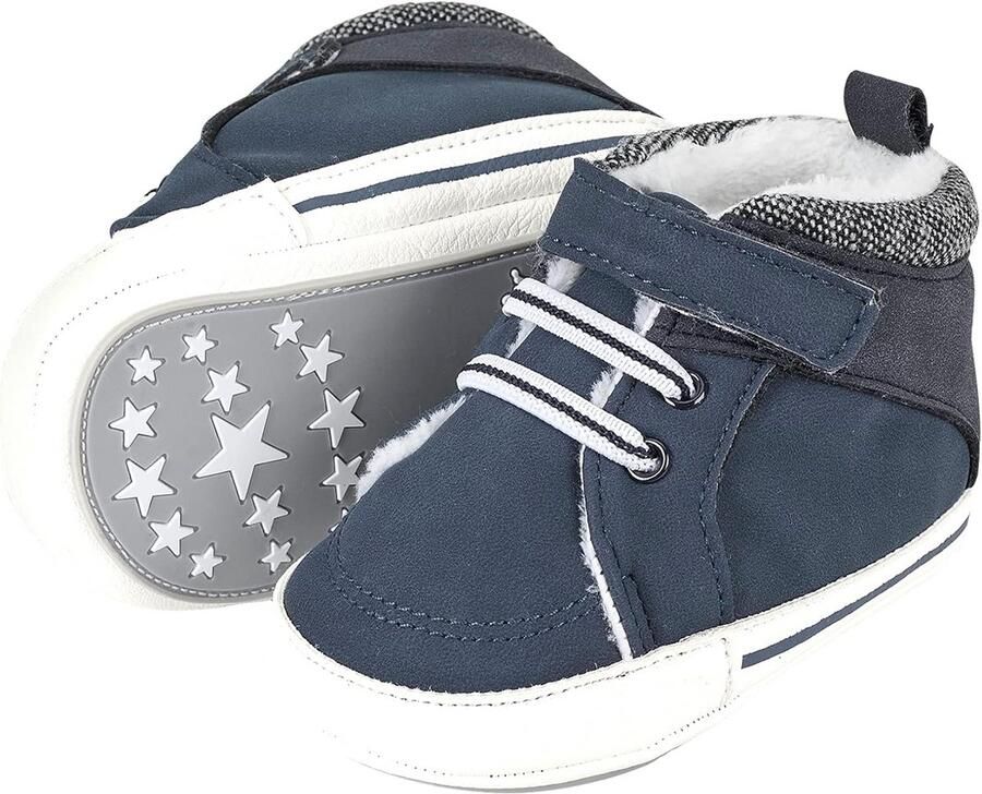 Comfortabele Anti-Slip Babyschoenen voor Jongens met Klittenband en Elastische Veters