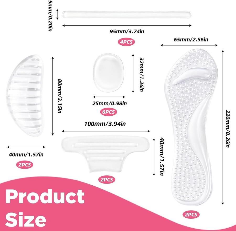 Comfortabele anti-slip hakken met gel pads voor stabiliteit en grip in sandalen en slippers ideale oplossing voor vrouwen met gladde schoenen