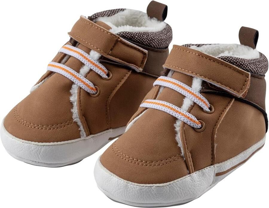 Comfortabele Antislip Babyschoenen voor Jongens met Teddyvoering