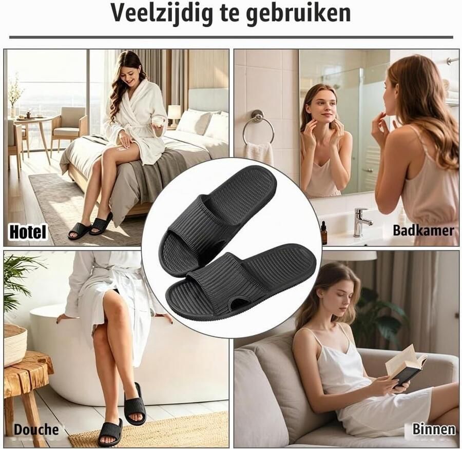 Comfortabele antislip badslippers voor en ideaal voor douche strand en zwembad lichtgewicht EVA materiaal