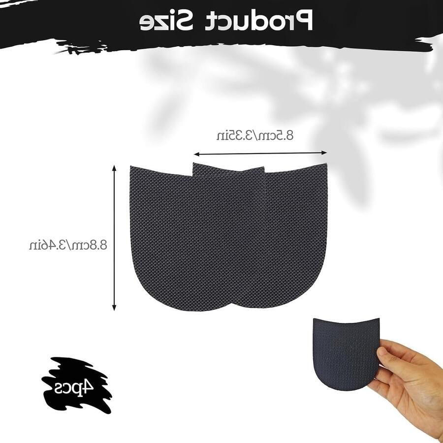 Comfortabele Antislip Hielkussens voor Schoenen 2 Paar Rubber Hiel Pads Dikkte 3.5mm Ideaal voor Schoenreparatie en Verbetering van Loopcomfort