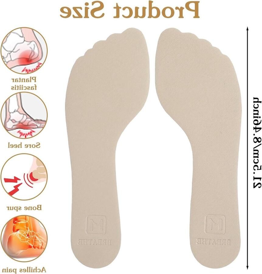 Comfortabele antislip inlegzolen voor hoge hakken en sandalen ademend en absorberend zelfklevend maat M 37-38 en S ideaal voor extra demping en ondersteuning