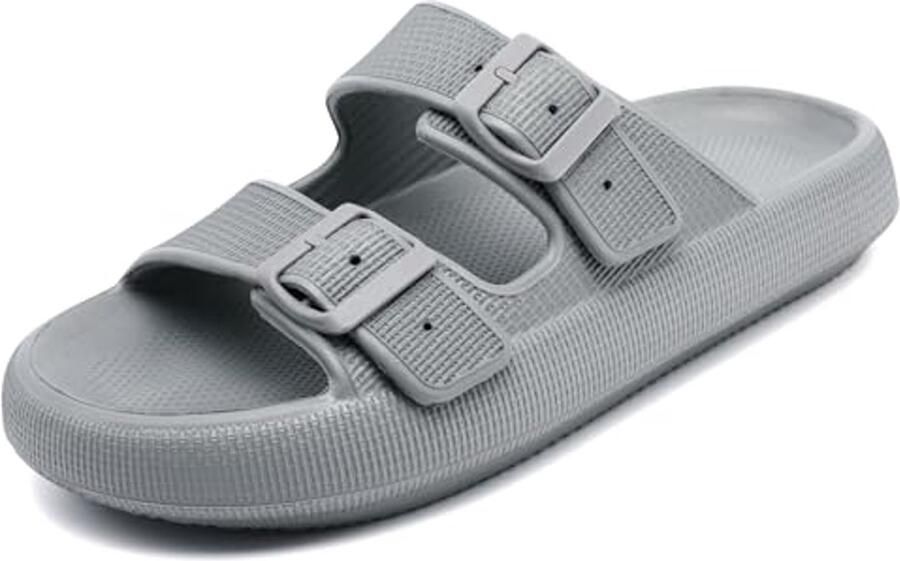 Comfortabele Antislip Sandalen met Verstelbare Gespen voor en Sneldrogende Open Teen Slippers voor Binnen en Buiten