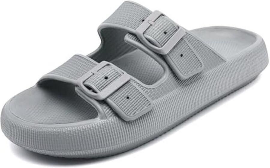 Comfortabele Antislip Sandalen met Verstelbare Gespen voor en Sneldrogende Open Teen Slippers voor Binnen en Buiten