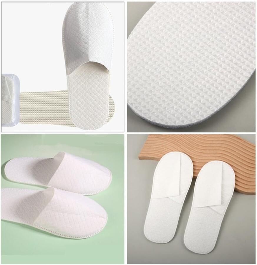 Comfortabele Antislip Slippers voor nen en Ideaal voor Gasten Hotels en Spa's Witte Slippers voor Binnengebruik