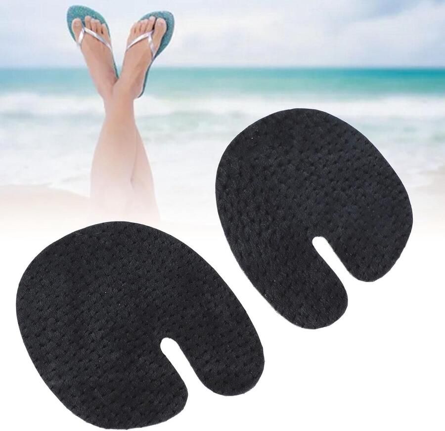 Antislip zelfklevende voorvoet en middenvoet pads voor string sandalen teenbeschermers voor comfortabel lopen (zwart)