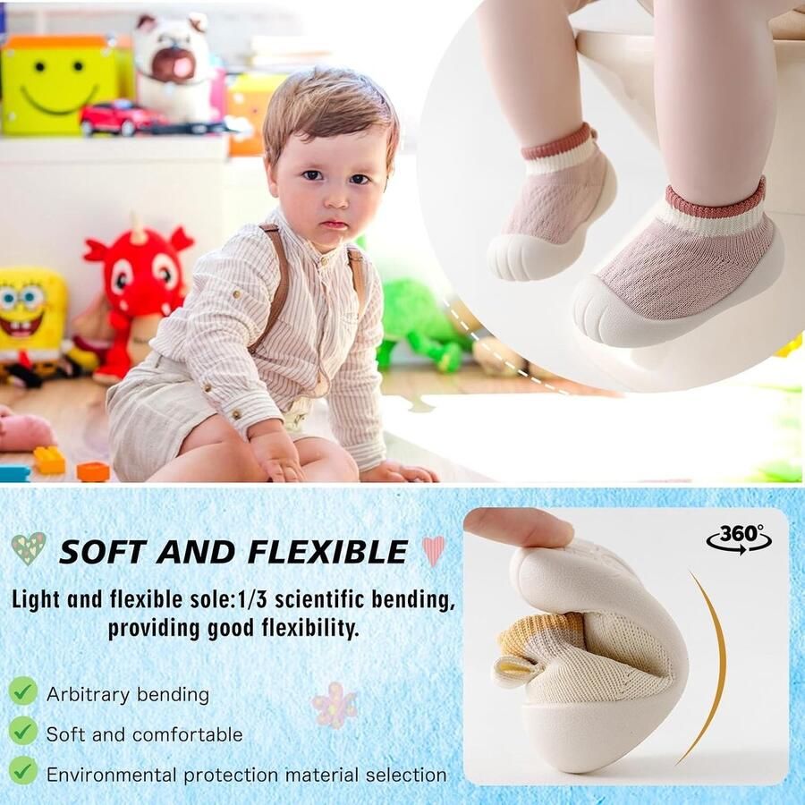 Comfortabele babyschoenen met antislipzool ade d gebreid mesh eenvoudig aan te trekken zachte zool voor binnen en buiten gebruik ideaal voor en
