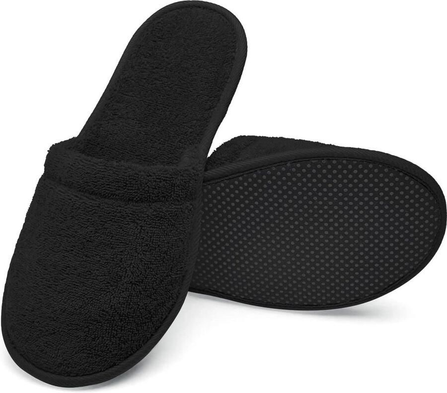 Comfortabele Bad- en Hotel Slippers 100% Katoen Badstof Antislip & Ade d Uniseks
