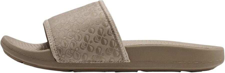 Comfortabele Badslippers Beige Sportieve Slides met Schokdempende Zolen