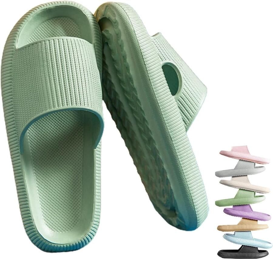 Comfortabele Badslippers met Dubbele Gesp en Antislipzool