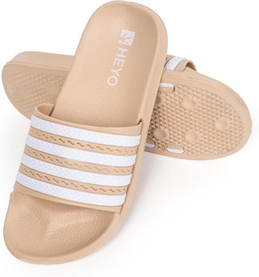 Comfortabele Badslippers Met Strepen voor en