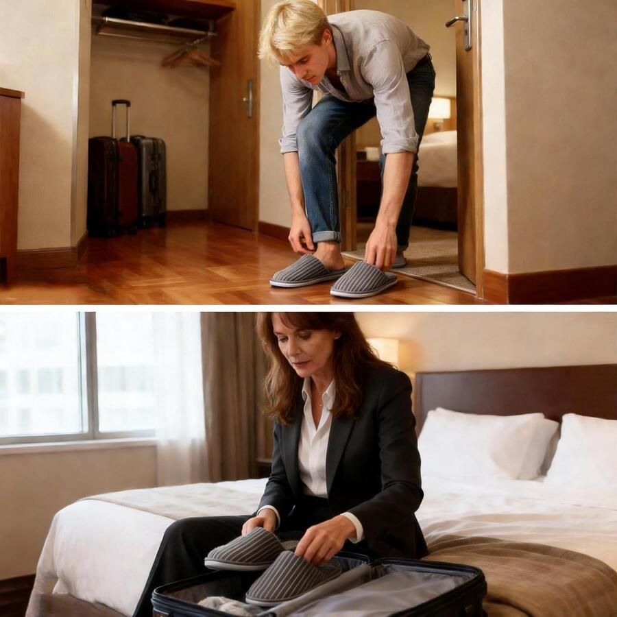 Comfortabele Slippers voor Gasten Wasbare Antislip Terry Slippers in Universele Ideaal voor Hotel Spa en Thuisgebruik