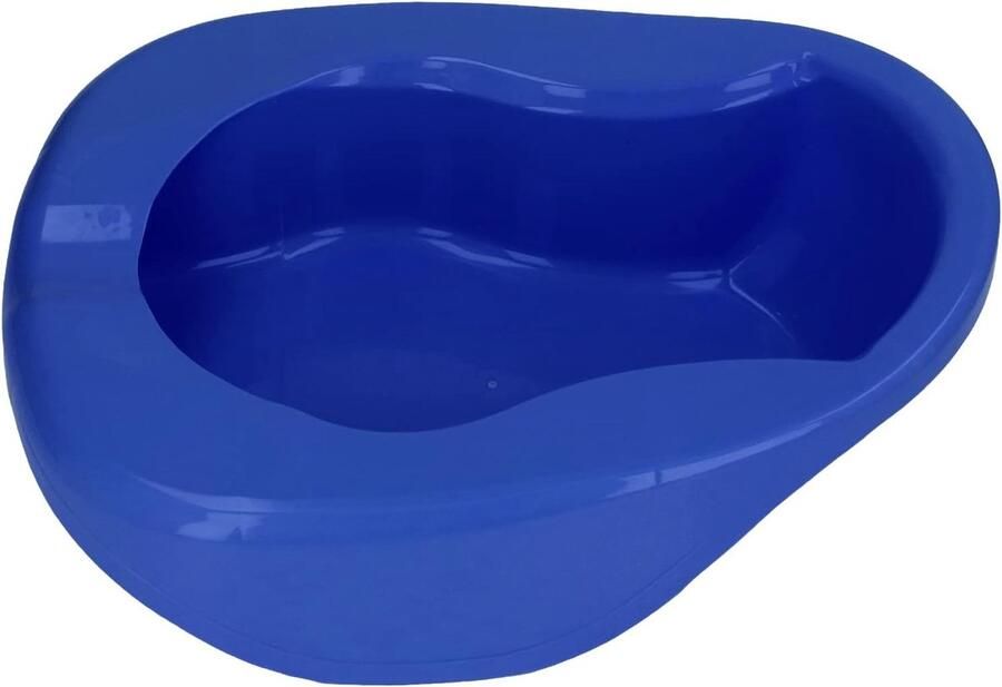 Comfortabele bedslippers voor ouderen met PP plastic basis en deksel ideaal voor bedlegerige volwassenen in donkerblauw