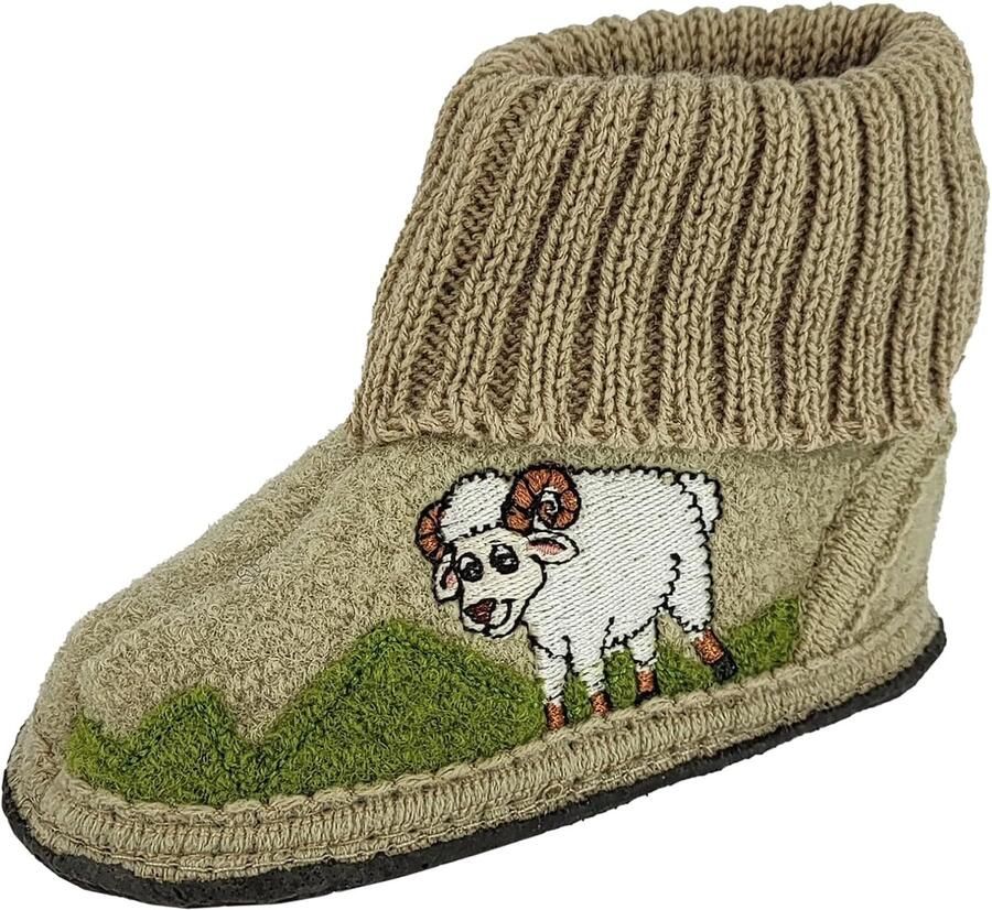 BECK Huisschoenen 'Böckle' beige bruin groen wit