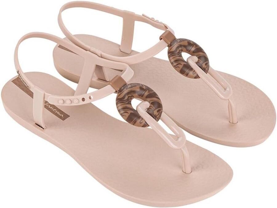 Comfortabele Beige Dames Teenslippers voor Zomer en Strand