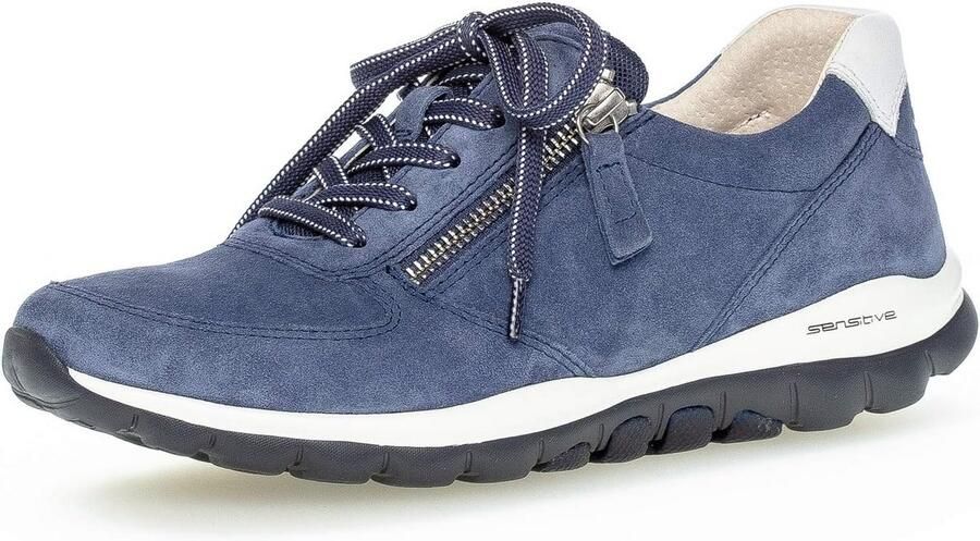 Comfortabele Blauwe Dames Sneakers met Stabiliserende Zool Leer