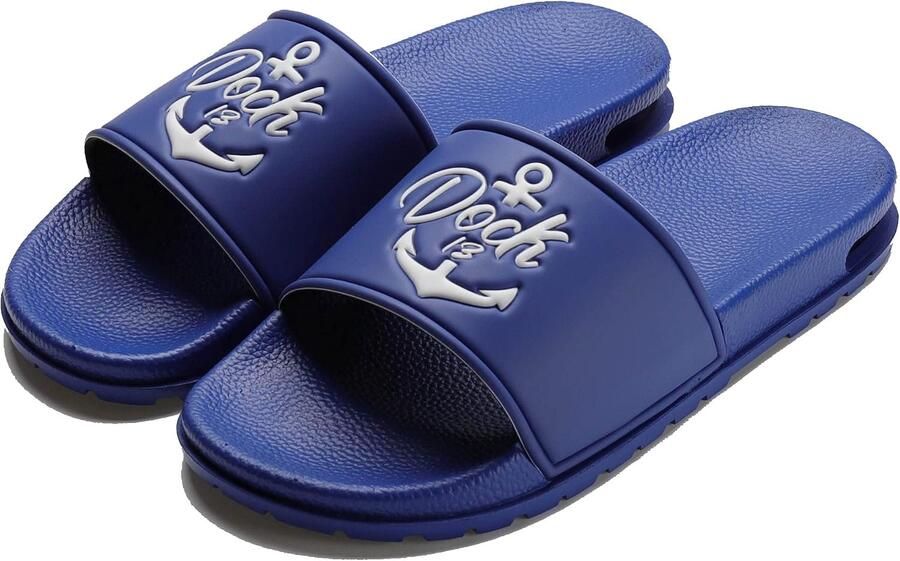 Comfortabele Blauwe Instapslippers Maritieme Look