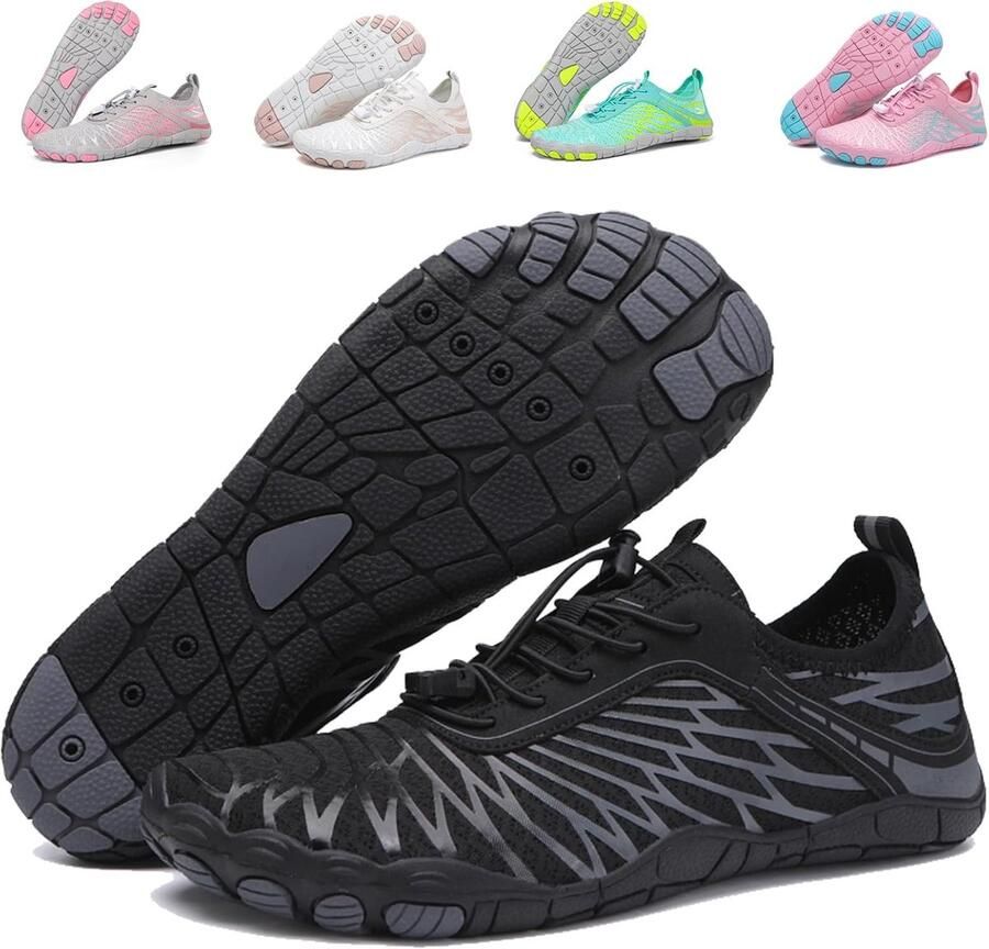 Comfortabele Blotevoetenschoenen voor en met Snelsluiting en Antislip Zool