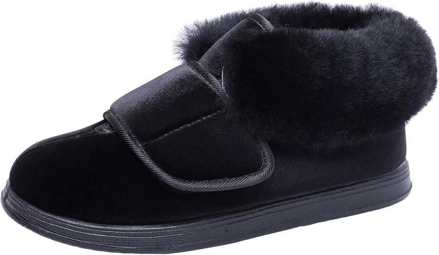 Comfortabele Brede Diabetische Schoenen Dames Verstelbare Orthopedische Pantoffels voor Gezwollen Voeten en Fasciitis Plantaris