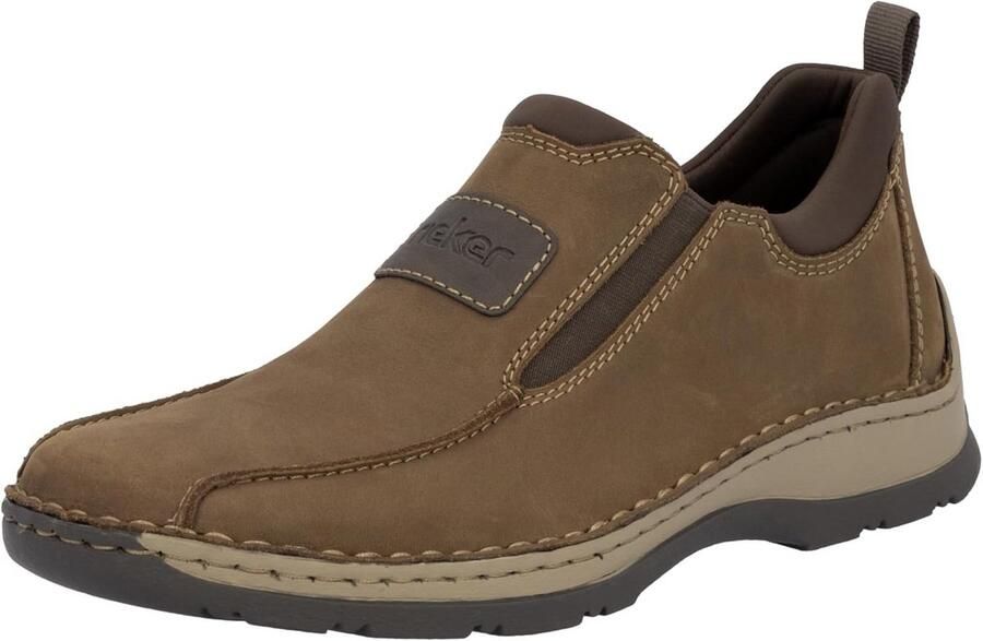 Comfortabele Bruine Heren Sneakers Lage Instap