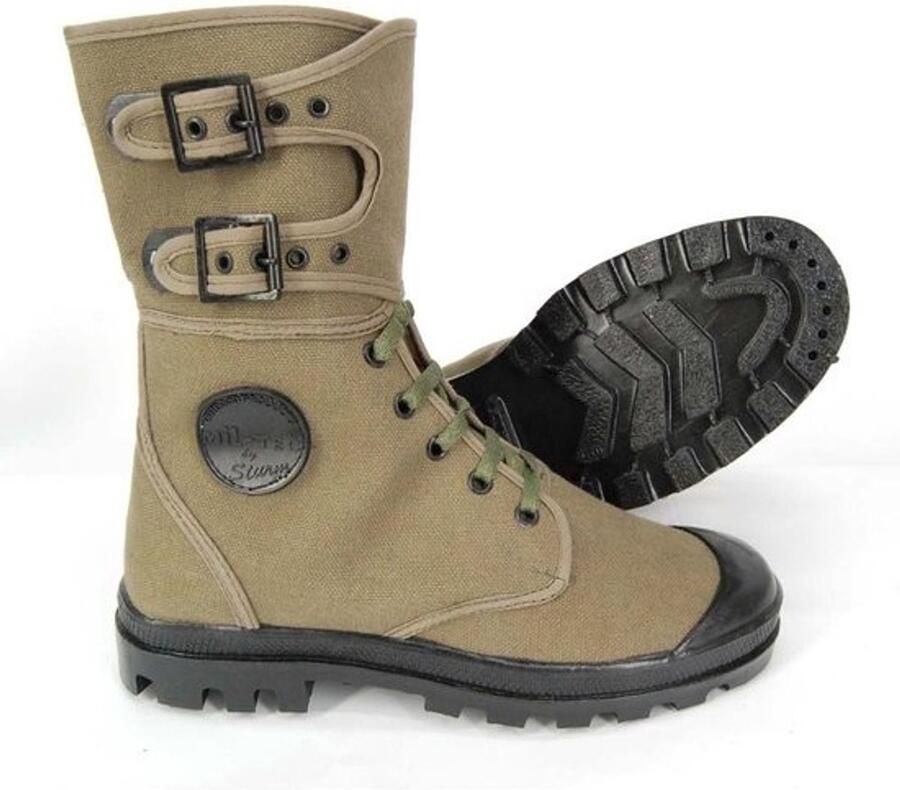 Comfortabele Canvas Commando Laarzen Wandelschoenen Outdoor Olijfgroen