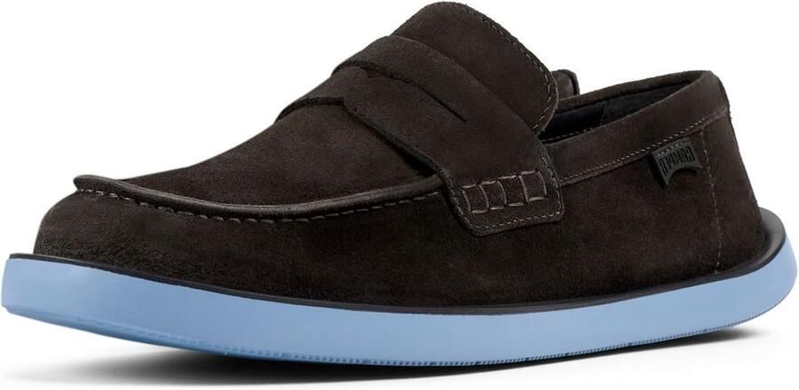 Comfortabele Casual Herenschoen Leren Moccasin Blauw