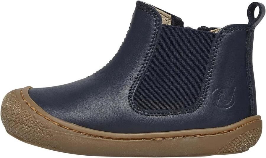 Comfortabele Chelsea Enkellaarzen Leer Zwart Cognac Bruin