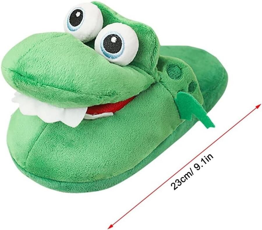 Zachte en warme krokodil pantoffels voor nen en schattige huis slippers in groen comfortabel en trendy