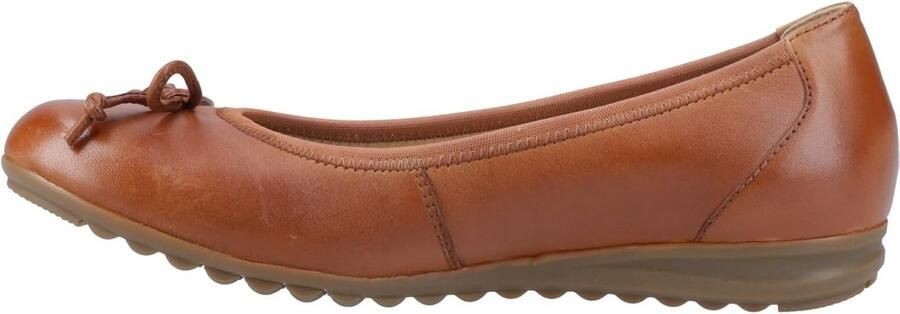 Comfortabele Dames Ballerina met Strik van Leer