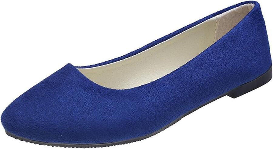 Comfortabele Dames Ballerina's met Elastische Instap en Lage Sleehak