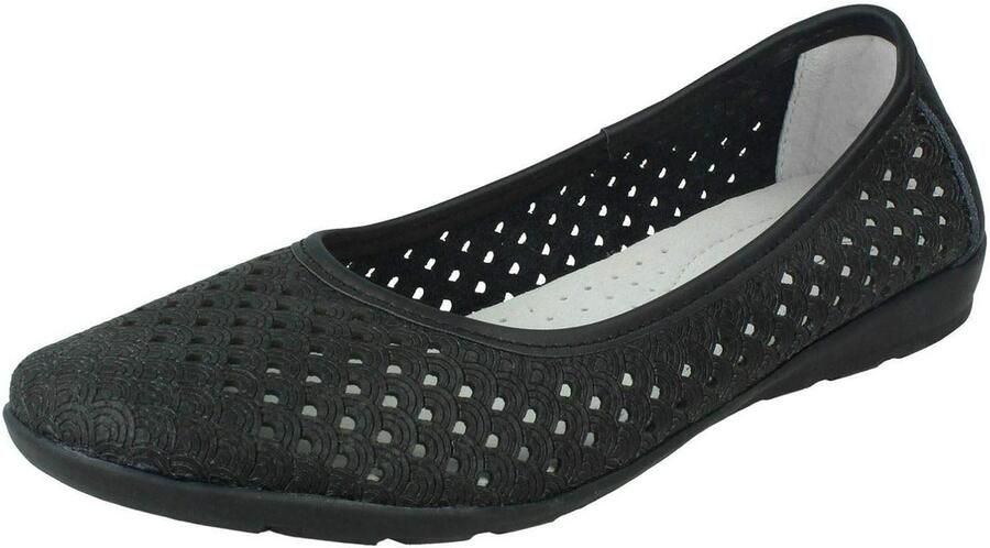 Comfortabele Dames Ballerina's Platte Schoenen Zwart voor Dagelijks Gebruik