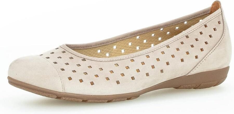 Comfortabele Dames Ballerina's van Leer