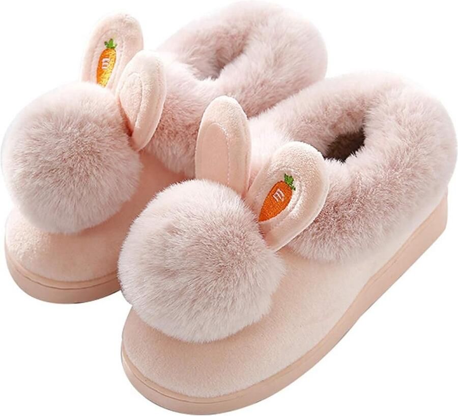 Comfortabele Dames Bunny Slippers met Memory Foam voor Binnen