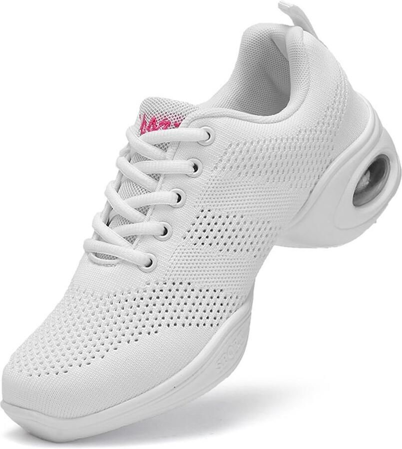 Comfortabele Dames Dansschoenen met Splitzool en Luchtcomfort Vetersluiting