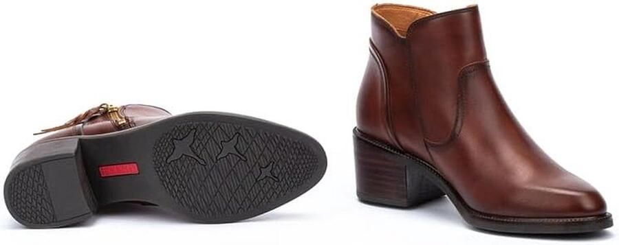 Comfortabele Dames Enkellaarsjes met Vierkante Hak