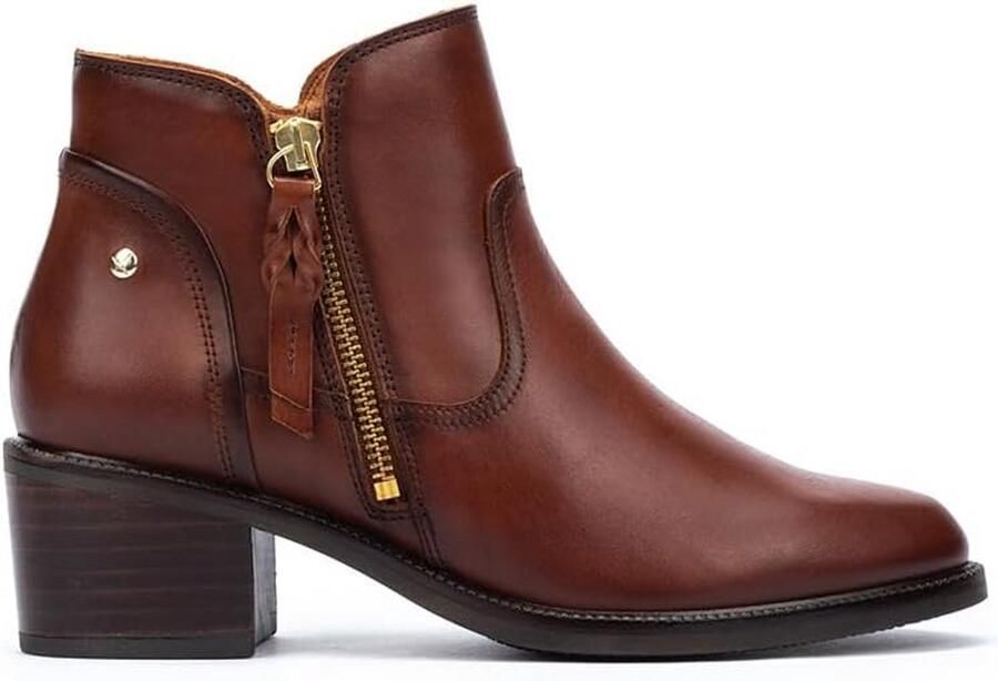 Comfortabele Dames Enkellaarsjes met Vierkante Hak