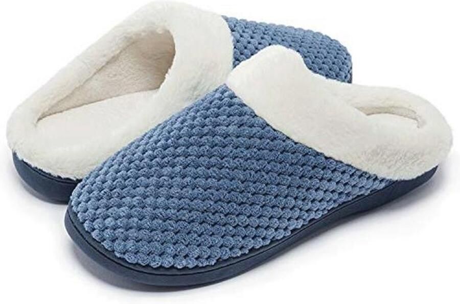 Comfortabele Dames Fleece Slippers met Memory Foam en Antislip Zonnestralen voor Binnen en Buiten