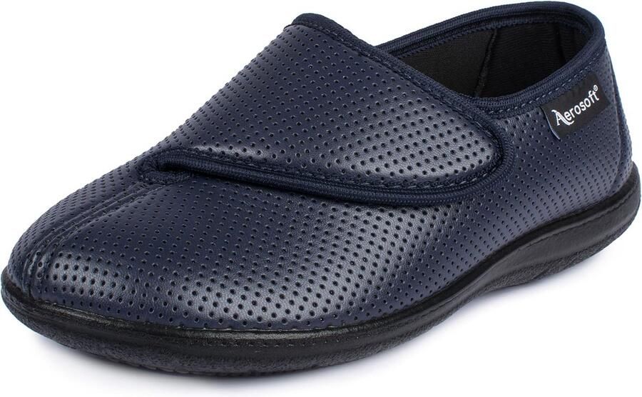 Comfortabele Dames Halfhoge Schoenen met Klittenband Brede Pasvorm en Uitneembaar Voetbed