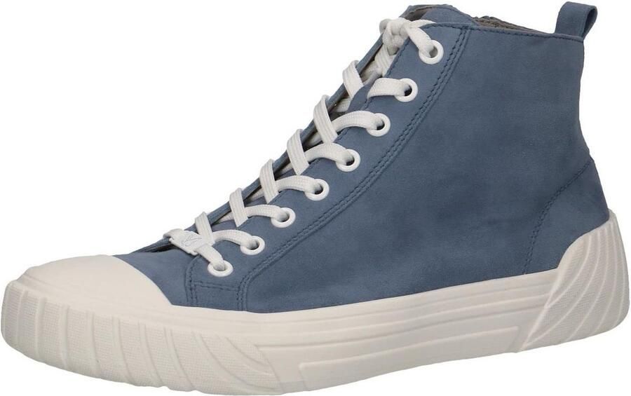 Comfortabele Dames High-Top Sneaker van Leer met Traagschuim Voetbed