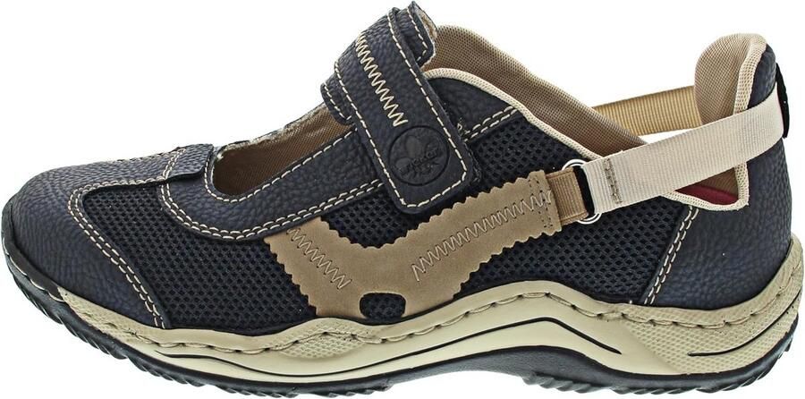 Comfortabele Dames Instapschoenen met Klittenband Blauw