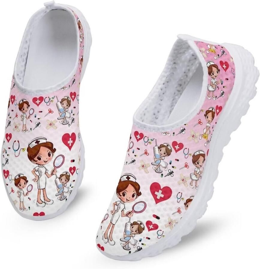 Comfortabele Dames Instapwandelschoenen met Ademende Mesh voor Outdoor en Fitness