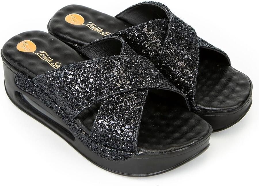 Comfortabele Dames Klomp Sandalen Leer & PU Zool