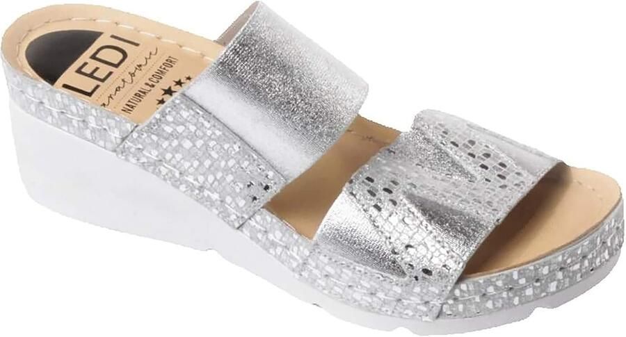 Comfortabele Dames Leren Klomp Sandalen