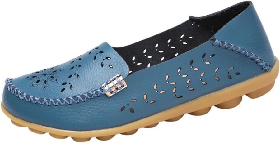Comfortabele Dames loafers met brede H-wijdte om in te stappen Plat Geschikt voor wandelen