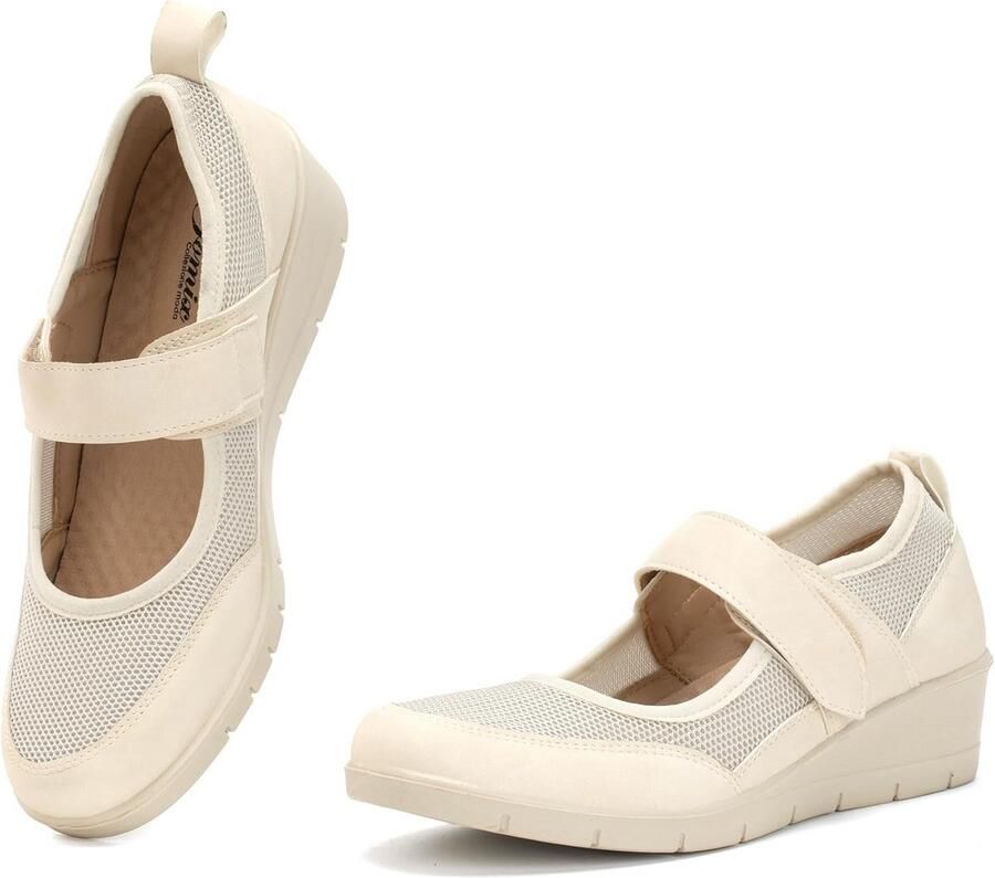 Dames Mocassins met Verstelbare Band Klassieke Loafers en Comfortabele Sleehak Zomer Sandalen voor Winkel en Strand