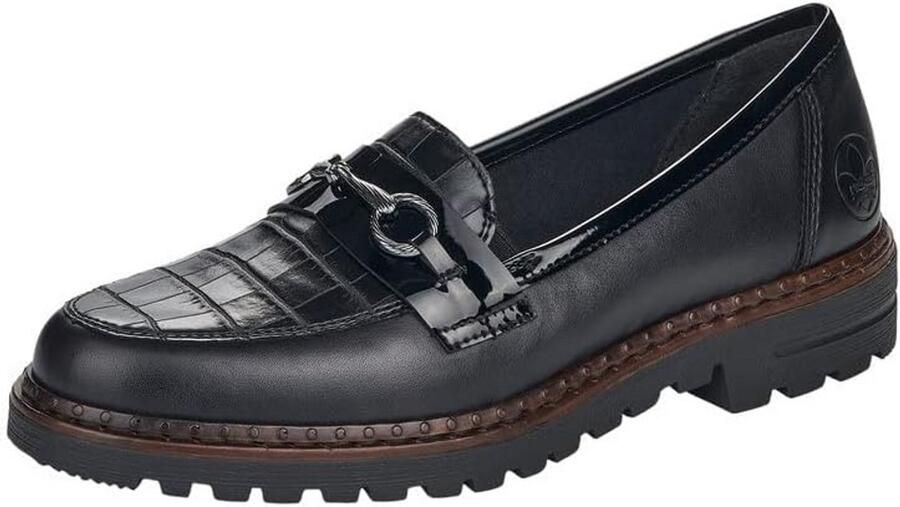 Comfortabele Dames Loafers van Glad Leer Instappers met Schokdempende Zool