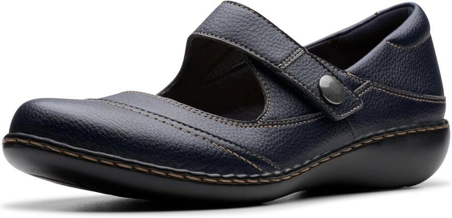 Comfortabele Dames Mary Jane Schoen Blauw Instapper met Bandje