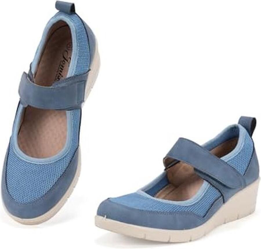 Comfortabele Dames Mocassins met Verstelbare Band Klassieke Loafers en Sleehak Sandalen voor Zomer en Stranden