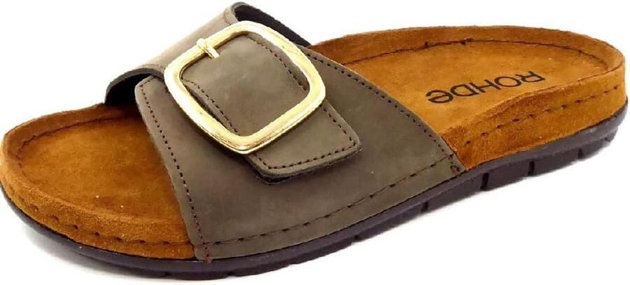 Comfortabele dames muilezels met klittenbandsluiting en antislipzool